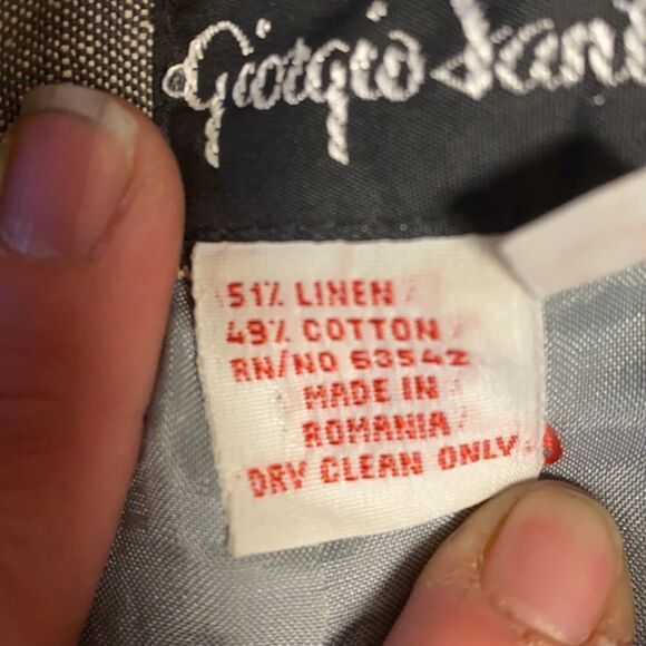 Giorgio Sant’Angelo Linen Plaid Ankle Pants size 6 - Picture 5 of 5